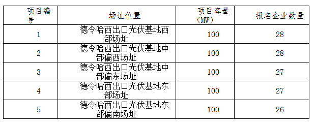 德令哈、格爾木、大同、泗洪等光伏領(lǐng)跑基地報(bào)名情況