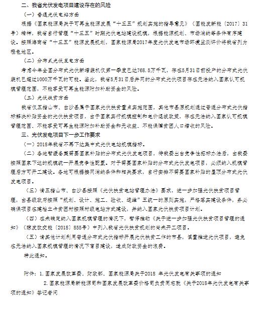 海南省發(fā)改革委《關于發(fā)布光伏發(fā)電項目建設風險預警的緊急通知》